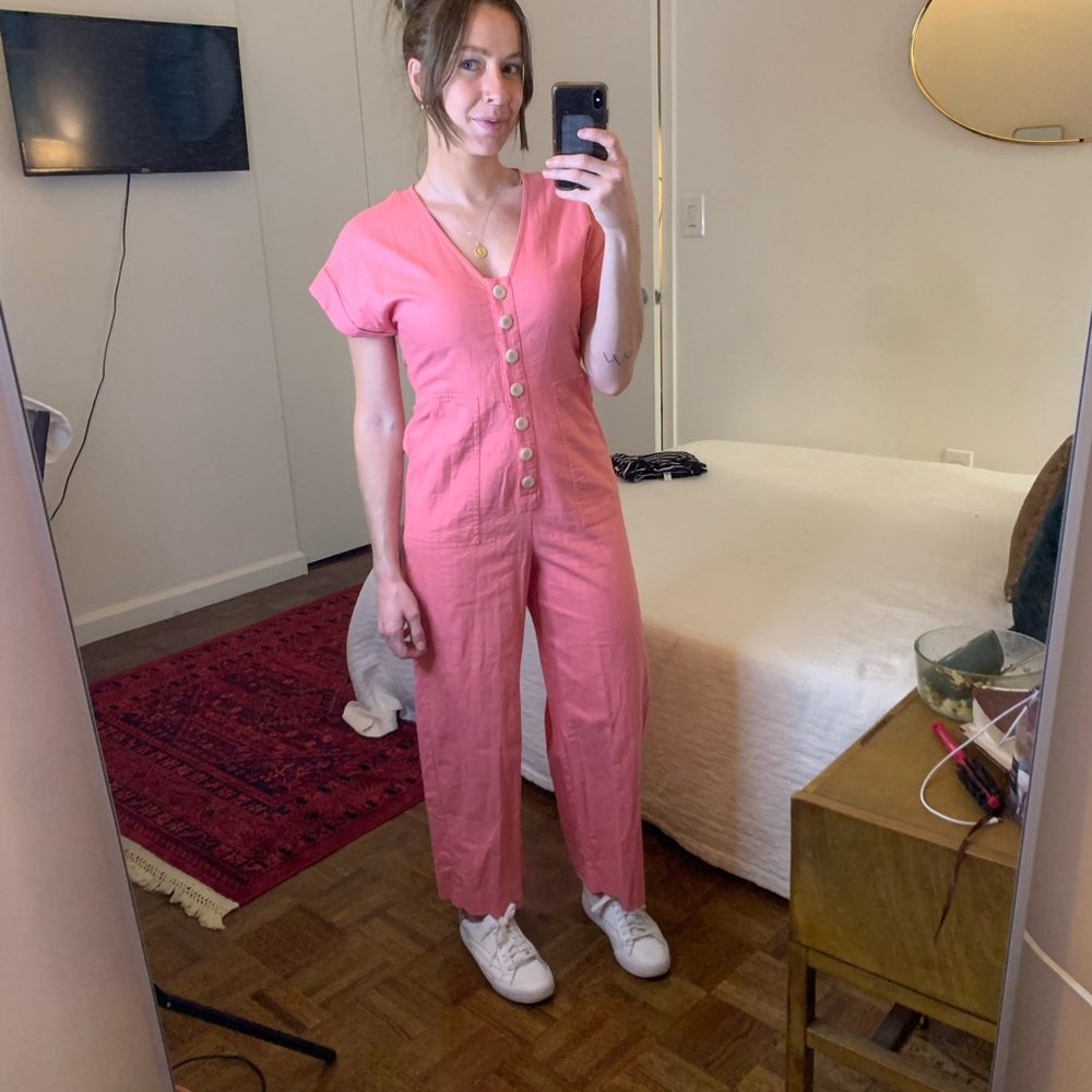 Madewell jumpsuit (pink)